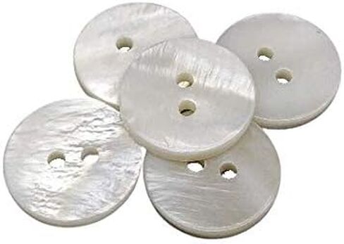50 Nacar Natural Shell Buttons - Sewing Accessory - 6 Sizes - Manufactured and Shipped from Spain - (20 mm) in Saudi Arabia