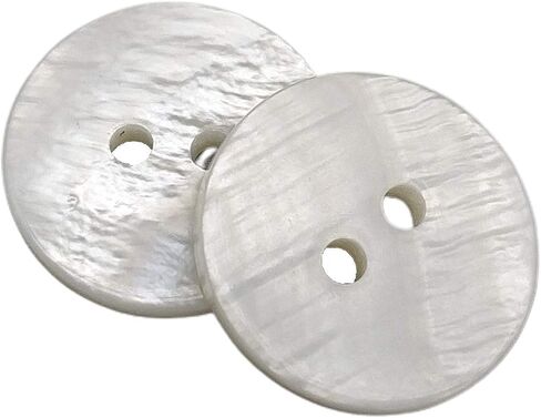 50 Nacar Natural Shell Buttons - Sewing Accessory - 6 Sizes - Manufactured and Shipped from Spain - (20 mm) in Saudi Arabia