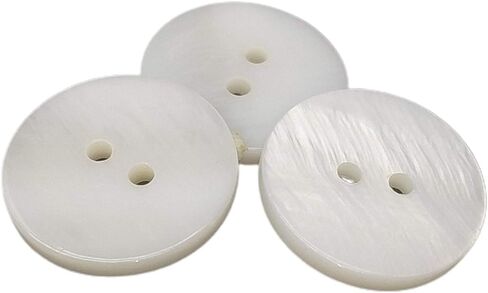 50 Nacar Natural Shell Buttons - Sewing Accessory - 6 Sizes - Manufactured and Shipped from Spain - (20 mm) in Saudi Arabia