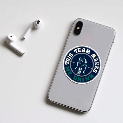 25 PCS Seattle American Mariners Baseball Stickers for Water Bottle, Laptop, Bicycle, Computer, Motorcycle, Travel Case, Car Decal Decoration Sticker in Kuwait
