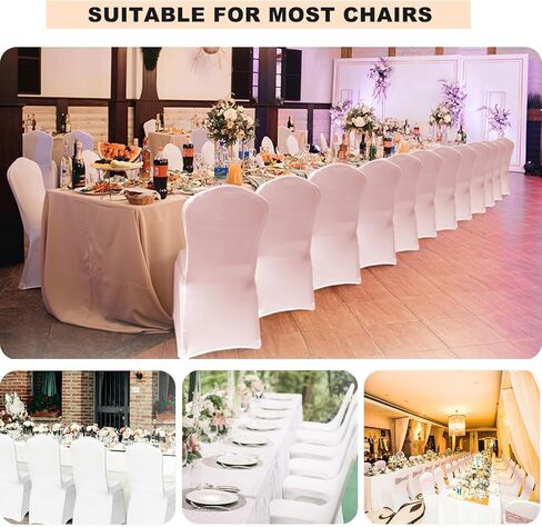 Stretch Spandex Chair Cover, 20PCS Dining Room Chair Covers, Universal Washable Decoration Elastic Chair Slipcovers for Wedding Party Holidays, Celebration(Purple, 20pcs) in Saudi Arabia
