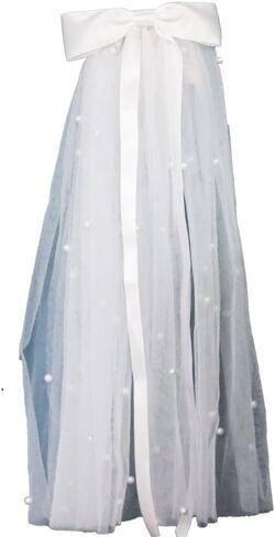 حجاب زفاف على شكل عقدة للعرائس مع مشط، حجاب زفاف قصير، حجاب عاجي in Saudi Arabia