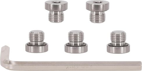 5PCS Standard M8x1 Thread 304 Stainless Steel Inner Hex Round Head Oil Drain Plug/Pipe Fitting with Rubber Ring - Universal Fit For Automotive,Car,Bike,Motocycle,ATV,UTV,Industrial - SHINTONES in Saudi Arabia