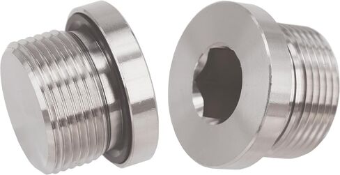 5PCS Standard M8x1 Thread 304 Stainless Steel Inner Hex Round Head Oil Drain Plug/Pipe Fitting with Rubber Ring - Universal Fit For Automotive,Car,Bike,Motocycle,ATV,UTV,Industrial - SHINTONES in Saudi Arabia
