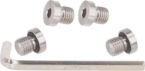 5PCS Standard M8x1 Thread 304 Stainless Steel Inner Hex Round Head Oil Drain Plug/Pipe Fitting with Rubber Ring - Universal Fit For Automotive,Car,Bike,Motocycle,ATV,UTV,Industrial - SHINTONES in Saudi Arabia