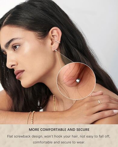 20G Sterling Silver Flat Back Stud Earrings for Women Men Gold Silver Flatback Earrings CZ Helix Cartilage Piercing Tiny Earrings Studs 2mm 3mm 4mm in Saudi Arabia