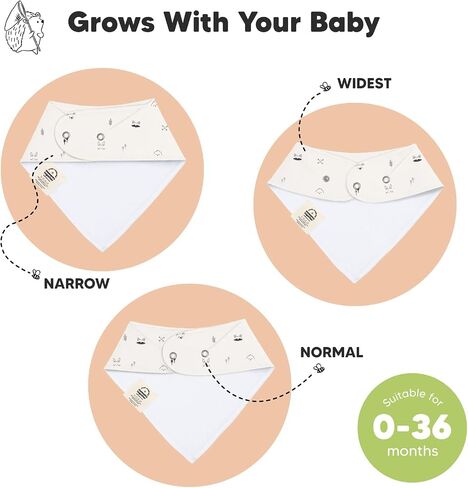 مرايل أطفال عضوية من KeaBabies مكونة من 8 قطع من مرايل الأطفال العضوية للفتيات والفتيان ومرايل باندانا لعاب الأطفال العضوية - مرايل أطفال للتسنين للأولاد والبنات - مرايل باندانا أنيقة للجنسين من 8 عبوات - مرايل لحديثي الولادة للفتيات والفتيان in Saudi Arabia
