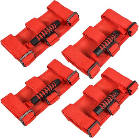 4X رول بار انتزاع مقابض قبضة مقبض يناسب 1955-2022 جيب رانجلر YJ TJ JK JKU JL JLU Sports Sahara Freedom Rubicon X & Unlimited 2 / 4 أبواب (أزرق شديد التحمل) in Saudi Arabia
