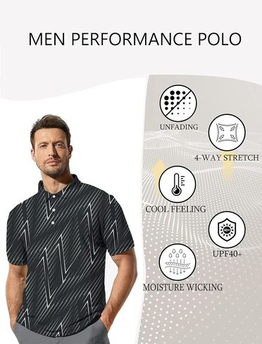 Golf Shirts for Men, Funny Hawaiian Golf Polo Shirt Gifts Dry Fit in Saudi Arabia