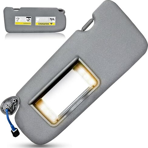 Left Driver & Right Passenger Side Sun Visor for Honda CRV 2017 2018 2019 2020 2021 2022 Replace 83280-TLY-H11ZB with Vanity Light/with Makeup Mirror (Beige) in Saudi Arabia