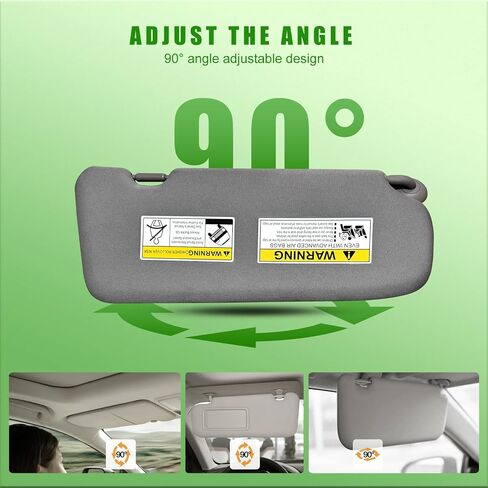 Left Driver & Right Passenger Side Sun Visor for Honda CRV 2017 2018 2019 2020 2021 2022 Replace 83280-TLY-H11ZB with Vanity Light/with Makeup Mirror (Beige) in Saudi Arabia