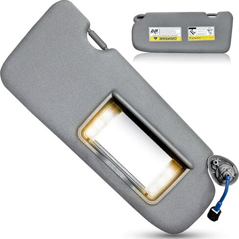 Left Driver & Right Passenger Side Sun Visor for Honda CRV 2017 2018 2019 2020 2021 2022 Replace 83280-TLY-H11ZB with Vanity Light/with Makeup Mirror (Beige) in Saudi Arabia
