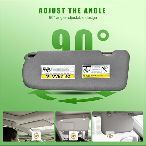 Left Driver & Right Passenger Side Sun Visor for Honda CRV 2017 2018 2019 2020 2021 2022 Replace 83280-TLY-H11ZB with Vanity Light/with Makeup Mirror (Beige) in Saudi Arabia