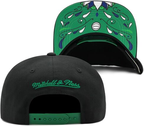 Mitchell & Ness Dallas Mavericks NBA Sugar Skull Snapback Hat Adjustable Cap - Black in Saudi Arabia