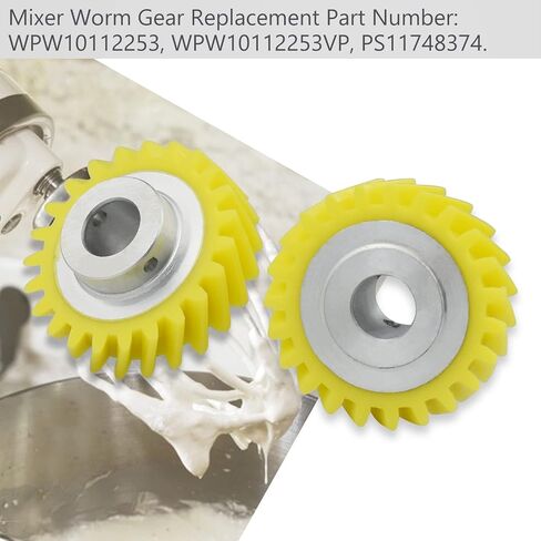 W10112253 & 240210-2 Mixer Worm Gear Kit Compatible with Most of Whirlpool & KitchenAid Stand Mixer, Included 4162324 Gasket and Food Grade Grease - The Perfect Kitchen Assistant. in Saudi Arabia