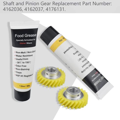 W10112253 & 240210-2 Mixer Worm Gear Kit Compatible with Most of Whirlpool & KitchenAid Stand Mixer, Included 4162324 Gasket and Food Grade Grease - The Perfect Kitchen Assistant. in Saudi Arabia