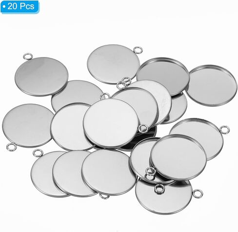 PATIKIL Pendant Trays, Stainless Steel Round Bezel Base in Saudi Arabia