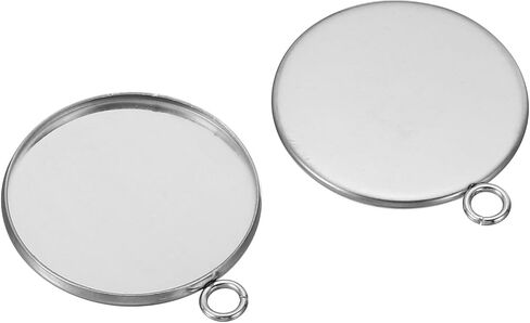 PATIKIL Pendant Trays, Stainless Steel Round Bezel Base in Saudi Arabia