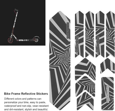 Bike Frame Reflective Stickers, Bike Frame 3D Night Reflection Sticker Obvious for Mountain Bikes for DH Downhill Vehicles in Saudi Arabia