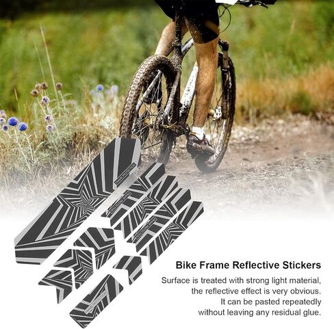 Bike Frame Reflective Stickers, Bike Frame 3D Night Reflection Sticker Obvious for Mountain Bikes for DH Downhill Vehicles in Saudi Arabia