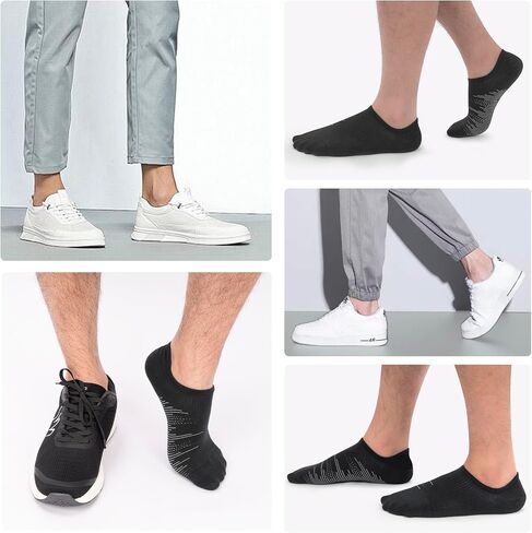 جوارب Wernies No Show للرجال 10 أزواج جوارب قطنية منخفضة القطع للكاحل مع مقابض مضادة للانزلاق 6-10/11-13 in Saudi Arabia