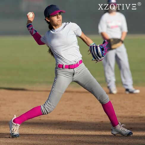 XZQTIVE Baseball Softball Socks and Baseball Softball Belt Combo Set Knee-High Soccer Socks for Kids Youth Adult in Saudi Arabia