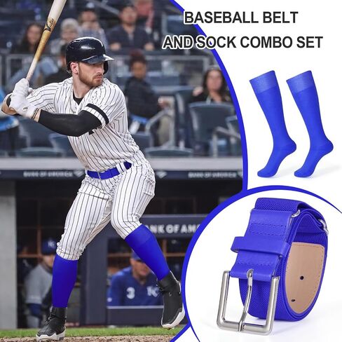 XZQTIVE Baseball Softball Socks and Baseball Softball Belt Combo Set Knee-High Soccer Socks for Kids Youth Adult in Saudi Arabia
