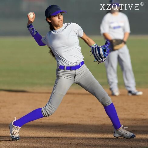 XZQTIVE Baseball Softball Socks and Baseball Softball Belt Combo Set Knee-High Soccer Socks for Kids Youth Adult in Saudi Arabia