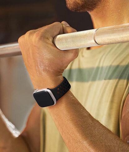 Getino Compatible with Apple Watch Band 40mm 38mm 41mm 44mm 45mm 49mm 42mm for Women Men iWatch SE Ultra Series 9 8 7 6 5 4 3 2 1, Durable Stylish Flexible Breathable Soft Silicone Sport Bands, 4 Pack in Saudi Arabia