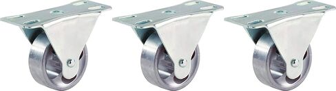Shepherd Hardware 9184 عجلة بألواح صلبة من الحديد الزهر مقاس 2-1/2 بوصة، سعة تحميل 175 رطلًا، فضي - 3 عبوات in Saudi Arabia