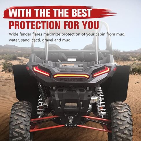 RZR XP 1000 مشاعل حاجز ممتدة، A & UTV PRO ملحقات واقيات الطين الأمامية والخلفية لـ 2014-2023 Polaris RZR XP/4 1000/ XP Turbo/XP 4 ملحقات توربو، 4 قطع in Saudi Arabia
