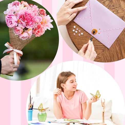 Graduation Cap Decorations Kit Include Assorted Flowers 3D Butterfly Stickers Glitter Rhinestones Alphabet Letter Number Stickers for DIY Grad Cap 2025 Graduation Party Supplies (Pink Flower) in Saudi Arabia