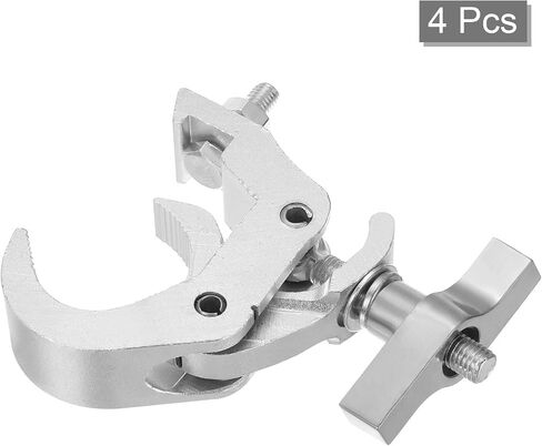 uxcell Light Truss Clamps, 1.5"W Stage Lighting Pipe C Clamp Aluminum Alloy for 1.57-2.83" OD Tube Max Load 250lb, Silver 4Pcs in Saudi Arabia