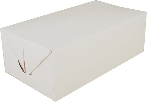 علبة غداء بيضاء من الورق المقوى 2730 من Southern Champion، جزء علوي سريع، طول 8-7/8 بوصة × عرض 4-7/8 بوصة × ارتفاع 3-1/16 بوصة (علبة تحتوي على 400) in Kuwait