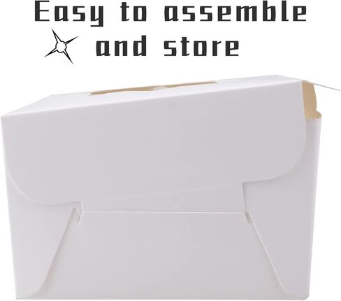 Tecmisse 50 Sets 4 x 4 x 2.5 Inches Small Cookie Boxes with Window Bakery Boxes Cake Boxes Pastry Boxes for Cookies, Cupcakes, Dessert (white) in Saudi Arabia