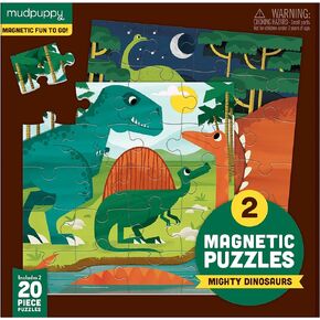 Mudpuppy Bugs & Birds - Tri Fold Magnetic Puzzles Featuring Two 20 Piece Bugs and Birds Themed Artwork