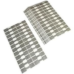 500 Pieces Jewelry Repair, Price and Indentification Tags/Tyvek Self Adhesive Rectangle Dumbbell/Barbell Jewelry Price Tags (White)
