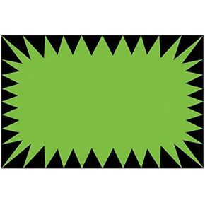 Attention-Grabbing 60x 4x6" Green Price Bursts. Bright Display Signs Boost Sales. Durable Tags, Easy to Write On Star Cards For Yard, Estate & Garage Sale, Fundraiser, Store, Business and Flea Market
