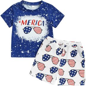 4th Of July Baby Boy Outfit Toddler T Shirt Checkerboard Shorts Set Fourth Of July Outfits Memorial Day Clothes