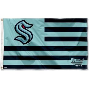 Seattle Kraken American Nation 3x5 Flag