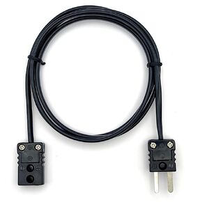J-Type Industrial Thermocouple Extension Lead Wire, Type J Mini Female to Mini Male Connector, 3 ft (1 Yard / .91 m)