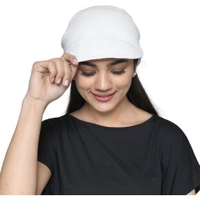 Bamboo Viscose Visor Cap with Short Tails Headwear for Women Chemo Headwear