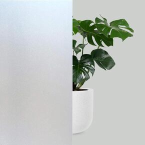 Frosted Window Privacy Film (23.6" x 118.1", Frosted) Home Window Cover Privacy Protection Removable Reusable Static Cling UV Block Heat Insulation Install with Water Made in Korea