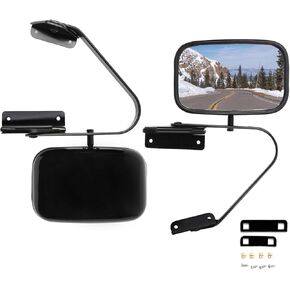cciyu Exterior Driver And Passenger Side Mirrors With Manual Adjustment Manual Fold Non-heated Fit For 1980-1996 For Ford For F150 For F250 For F350