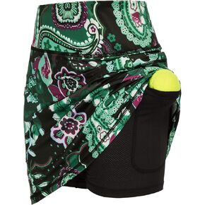 تنانير الجولف للسيدات من JACK SMITH مع جيوب، تنانير نشطة، تنانير رياضية خفيفة الوزن (M، طباعة زهرة الكاجو #) in Kuwait