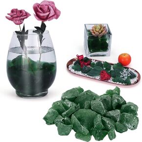 Frosted Sea Glass, (2LB,0.7-3in) -Sea Glass Vase Fillers-Crushed Glass for Crafts,Home Decor-Beach Wedding-Party-Aquarium-Art Crafts (Clear)