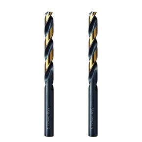 MAXTOOL Letter Q 2pcs Identical Jobber Length Drills Dia 0.332" HSS M2 Twist Drill Bits Fully Ground Black-Bronze Straight Shank Drills; JBL02H10RQP2