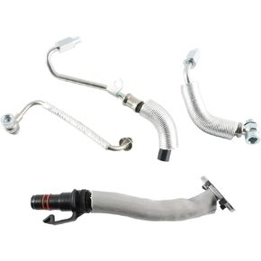 4PCS Turbo Oil Return Drain And Oil Feed Pipe Kit Compatible With Cruze Sonic Trax Encore 1.4L ; Replacement For 55587854,55592600,55567067,55568031