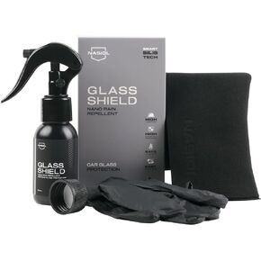 Nasiol GlasShield Powerful Nano Rain Repellent Protection Spray, Quick Detailer, Hydrophobic Car Spray, Effective Protection Up to 2 Years, Hydrophobic Coating, Water Repellent for Vehicle Windows