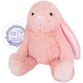 Heatable & Coolable Bunny Stuffed Animal, Microwavable Stuffed Animal Heating Pad for Period Cramps & Pain, Lavender Scent Pink Stuffed Bunny Plush for Anxiety, Bunny Plushies Easter Gifts